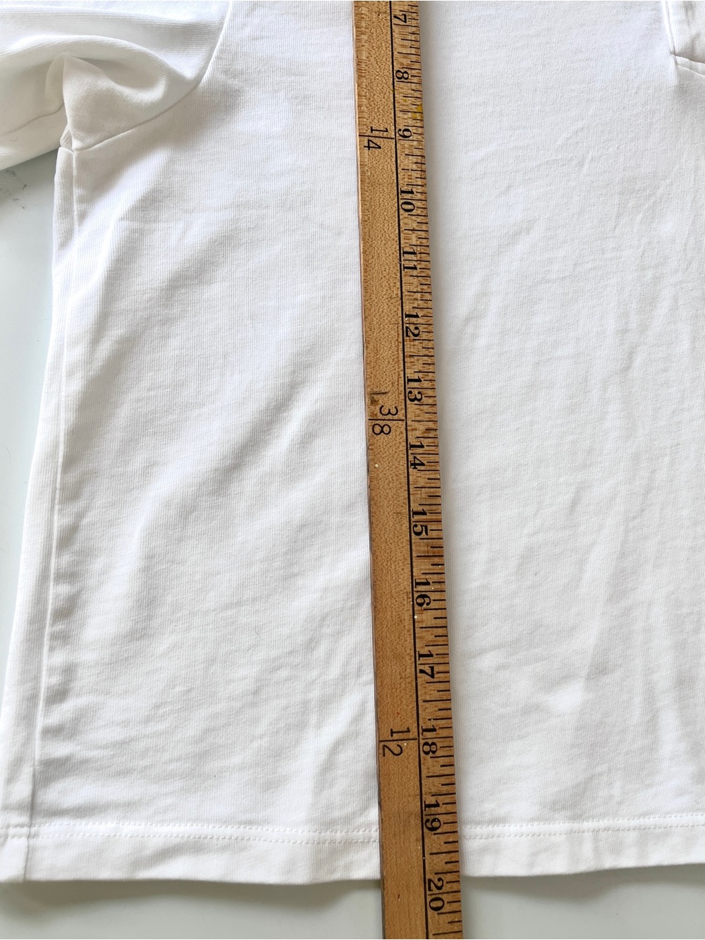Hudson North Organic Cotton Polo Shirt White Cropped Boxy L Minimalist Preppy - Picture 8 of 9